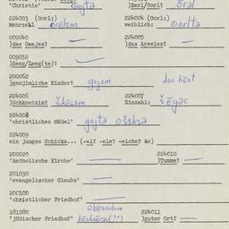 Western questionnaire, answ...