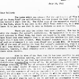 Letter from Melville J. Her...