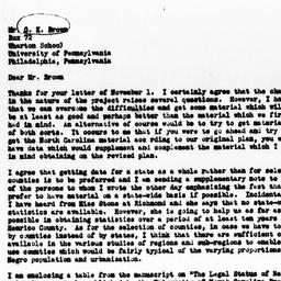 Letter from Guy B. Johnson ...