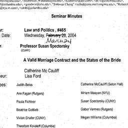 Minutes, 2004-03-24. Law an...