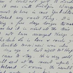 Letter to Tharchin on his b...