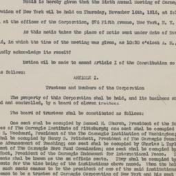 Board Meeting, 11/16/1916