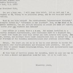 Letter from "a concern...