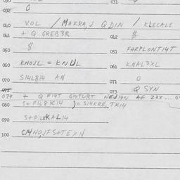 Eastern questionnaire, answ...