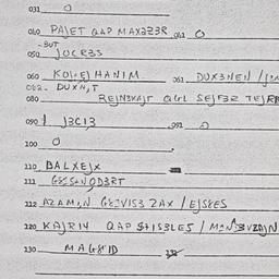 Eastern questionnaire, answ...