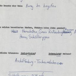 Western questionnaire, answ...