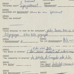 Western questionnaire, answ...