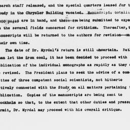 Report from Charles Dollard...