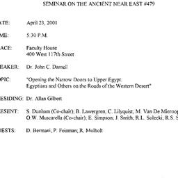 Minutes, 2001-04-23. The An...