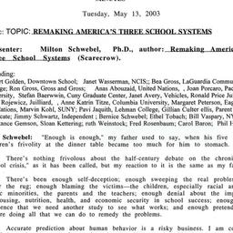 Minutes, 2003-05-13. Innova...