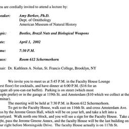Announcements, 2002-04-01. ...