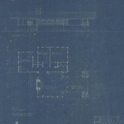 Main floor plan, side eleva...