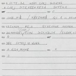 Eastern questionnaire, answ...
