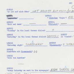 Western questionnaire, answ...