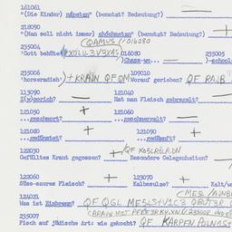 Western questionnaire, answ...