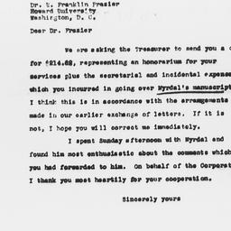 Letter from Charles Dollard...