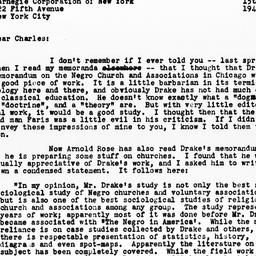 Letter from Gunnar Myrdal t...