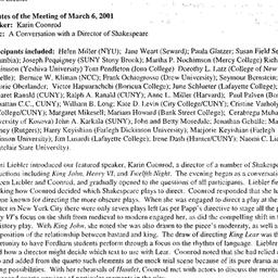 Minutes, 2001-03-06. Shakes...