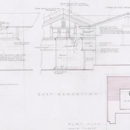 South, east elevations, plo...