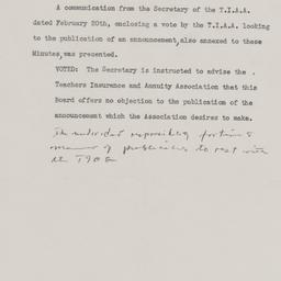 Board Meeting, 3/21/1935