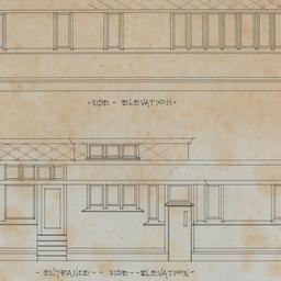 Side, entrance elevations