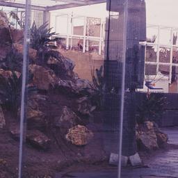 View through glass wall.