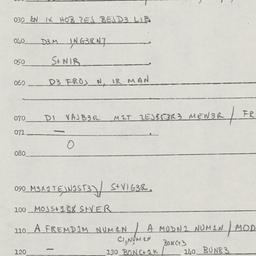 Eastern questionnaire, answ...