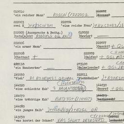Western questionnaire, answ...