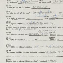 Western questionnaire, answ...