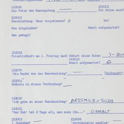 Western questionnaire, answ...