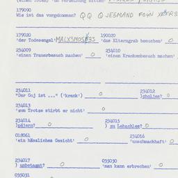 Western questionnaire, answ...