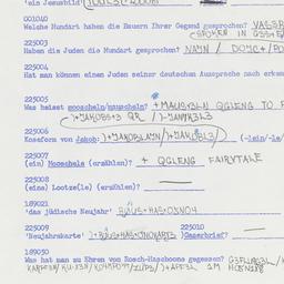 Western questionnaire, answ...