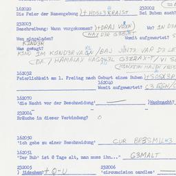 Western questionnaire, answ...