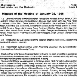 Minutes, 1996-01-25. Americ...