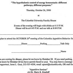 Announcements, 2000-10-26. ...