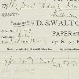 D. S. Walton & Co. Bill...