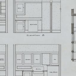 Kitchen elevations, plan