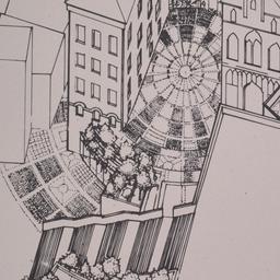 Axonometric drawing.