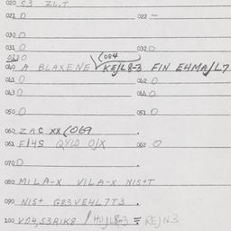 Eastern questionnaire, answ...