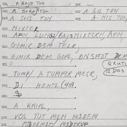 Eastern questionnaire, answ...