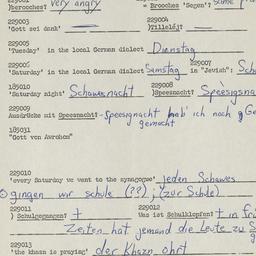Western questionnaire, answ...