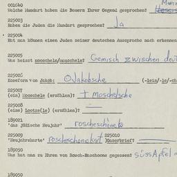 Western questionnaire, answ...