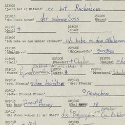 Western questionnaire, answ...