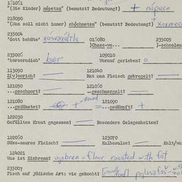 Western questionnaire, answ...