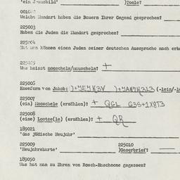 Western questionnaire, answ...