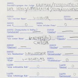 Western questionnaire, answ...
