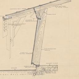 Wall, roof, rafter section ...
