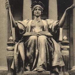 Statue of Alma Mater, Entra...