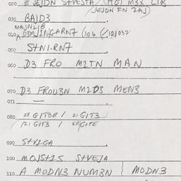 Eastern questionnaire, answ...