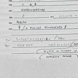 Eastern questionnaire, answ...